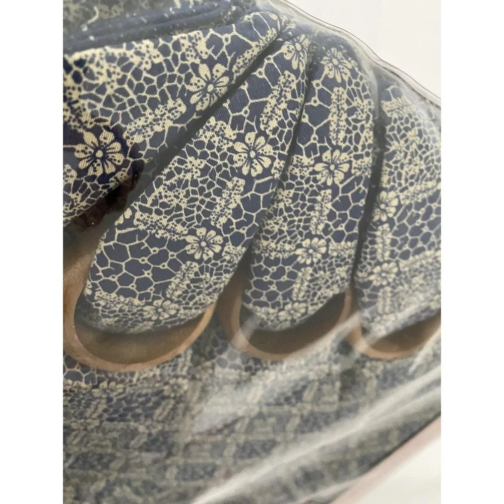 Country Cottage Placemat Set Napkins Rings Navy Blue French Country New